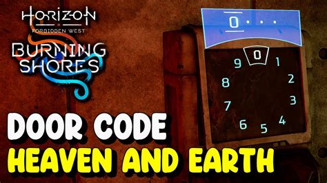 horizon forbidden west burning shores code|Horizon Burning Shores Heaven and Earth Door Code .